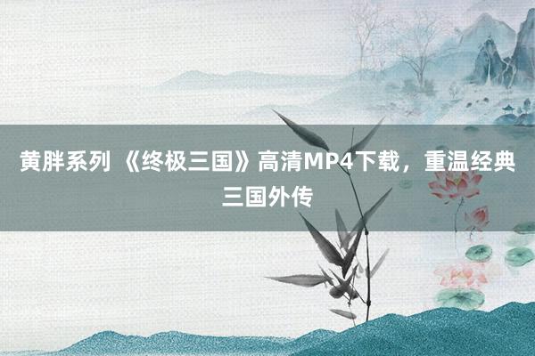 黄胖系列 《终极三国》高清MP4下载，重温经典三国外传