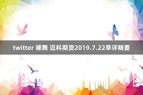 twitter 裸舞 迈科期货2019.7.22早评精要