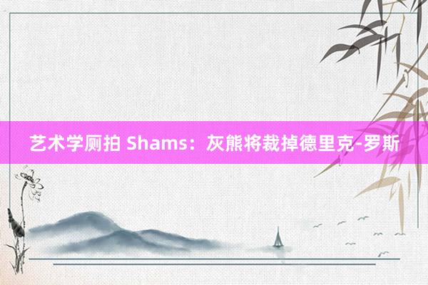 艺术学厕拍 Shams：灰熊将裁掉德里克-罗斯