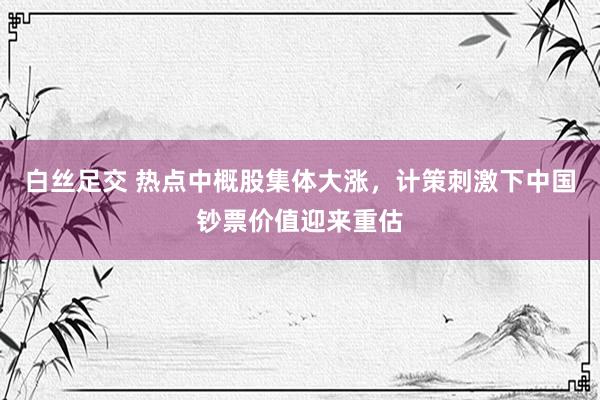 白丝足交 热点中概股集体大涨，计策刺激下中国钞票价值迎来重估