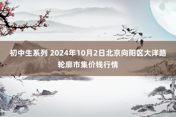 初中生系列 2024年10月2日北京向阳区大洋路轮廓市集价钱行情