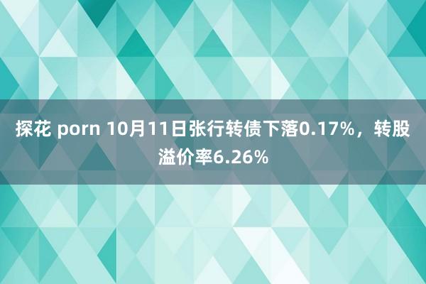 探花 porn 10月11日张行转债下落0.17%，转股溢价率6.26%