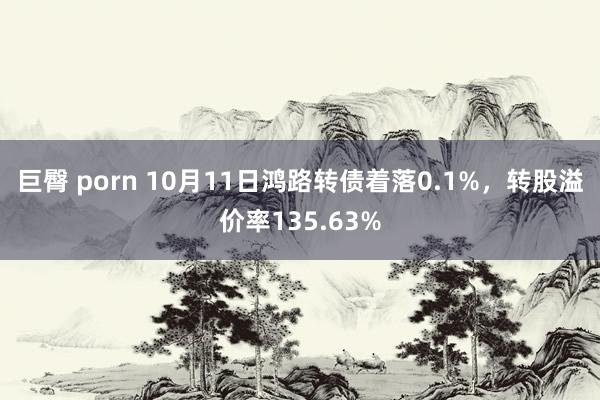 巨臀 porn 10月11日鸿路转债着落0.1%，转股溢价率135.63%