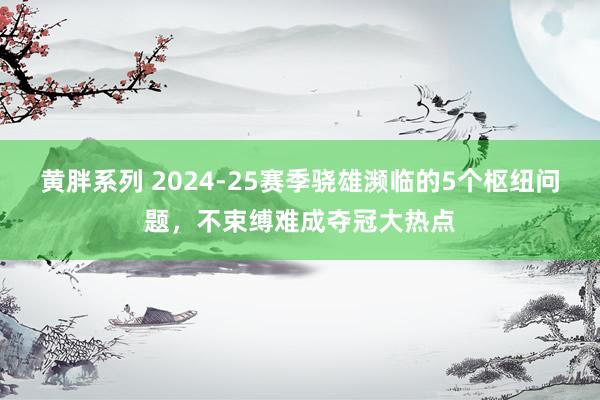 黄胖系列 2024-25赛季骁雄濒临的5个枢纽问题，不束缚难成夺冠大热点