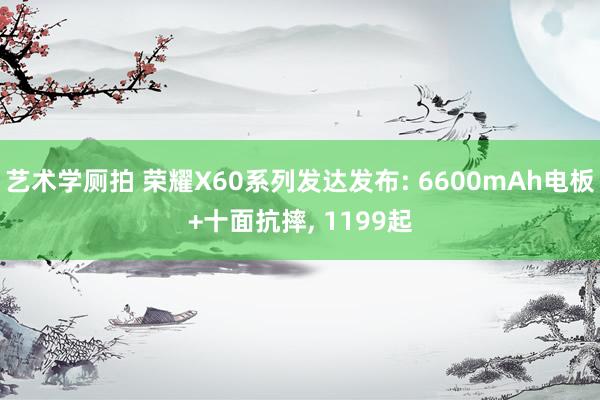 艺术学厕拍 荣耀X60系列发达发布: 6600mAh电板+十面抗摔， 1199起