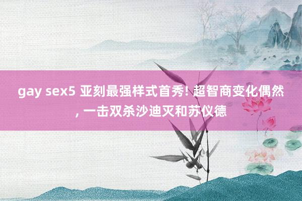 gay sex5 亚刻最强样式首秀! 超智商变化偶然， 一击双杀沙迪灭和苏仪德