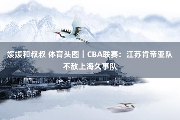 媛媛和叔叔 体育头图｜CBA联赛：江苏肯帝亚队不敌上海久事队