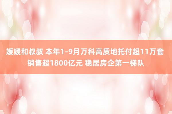 媛媛和叔叔 本年1-9月万科高质地托付超11万套 销售超1800亿元 稳居房企第一梯队