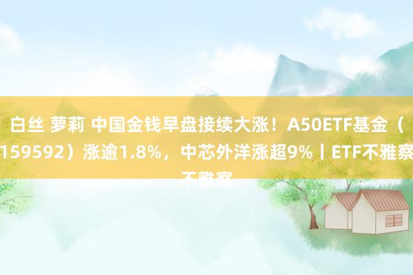 白丝 萝莉 中国金钱早盘接续大涨！A50ETF基金（159592）涨逾1.8%，中芯外洋涨超9%丨ETF不雅察