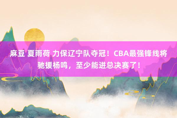 麻豆 夏雨荷 力保辽宁队夺冠！CBA最强锋线将驰援杨鸣，至少能进总决赛了！