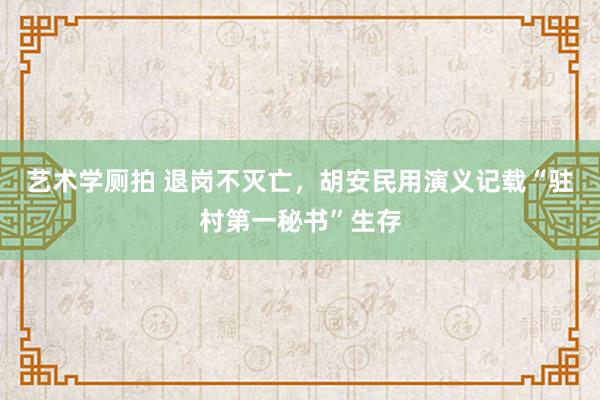 艺术学厕拍 退岗不灭亡，胡安民用演义记载“驻村第一秘书”生存