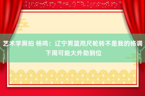 艺术学厕拍 杨鸣：辽宁男篮咫尺轮转不是我的格调 下周可能大外助到位