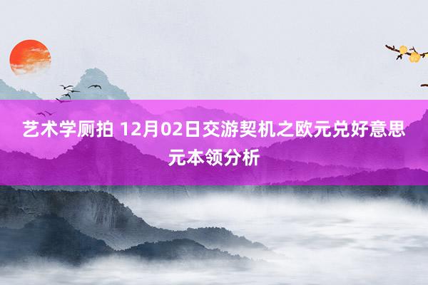 艺术学厕拍 12月02日交游契机之欧元兑好意思元本领分析