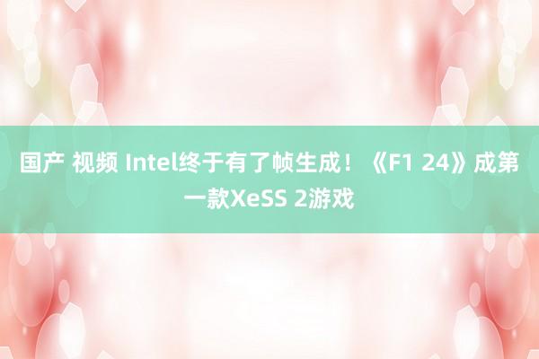 国产 视频 Intel终于有了帧生成！《F1 24》成第一款XeSS 2游戏