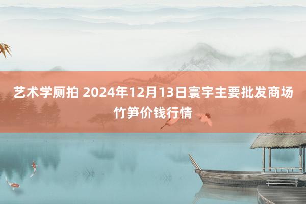 艺术学厕拍 2024年12月13日寰宇主要批发商场竹笋价钱行情