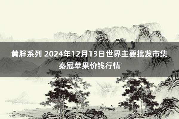 黄胖系列 2024年12月13日世界主要批发市集秦冠苹果价钱行情