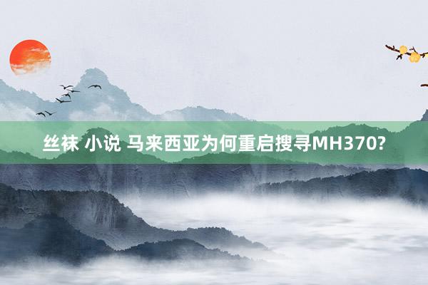 丝袜 小说 马来西亚为何重启搜寻MH370?