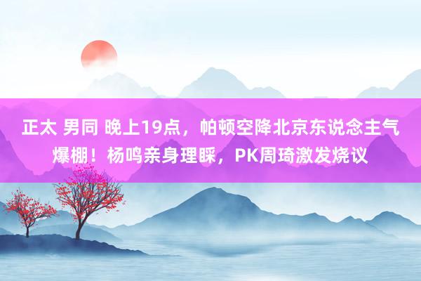 正太 男同 晚上19点，帕顿空降北京东说念主气爆棚！杨鸣亲身理睬，PK周琦激发烧议