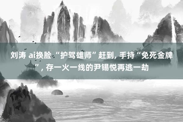 刘涛 ai换脸 “护驾雄师”赶到， 手持“免死金牌”， 存一火一线的尹锡悦再逃一劫